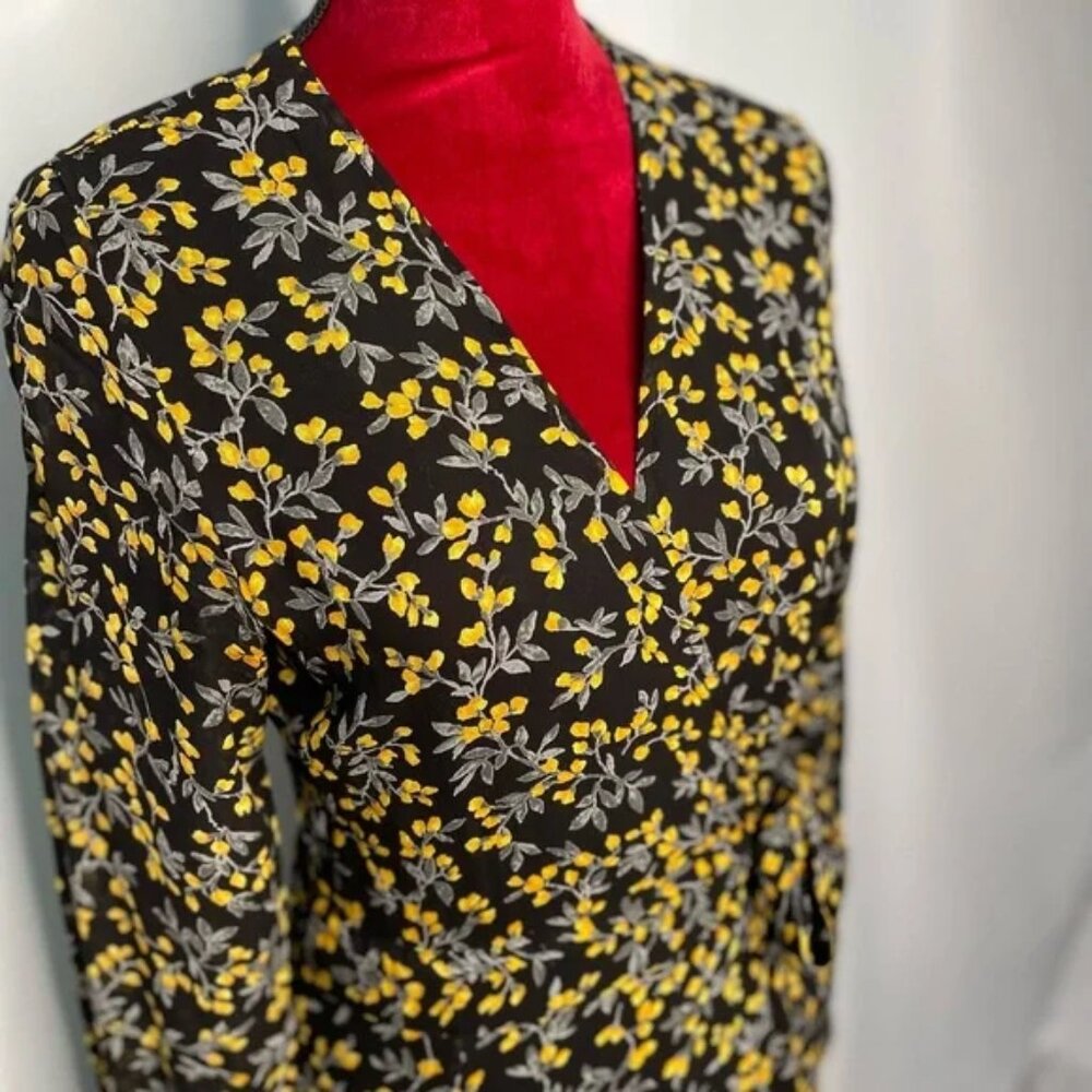 GANNI Floral maxi wrap dress